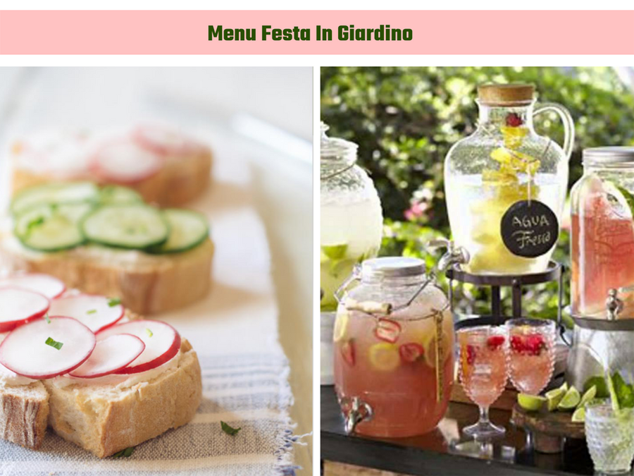 Menu Festa in giardino