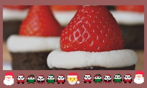 1. Fragola Albero di Natale Brownie Morsi