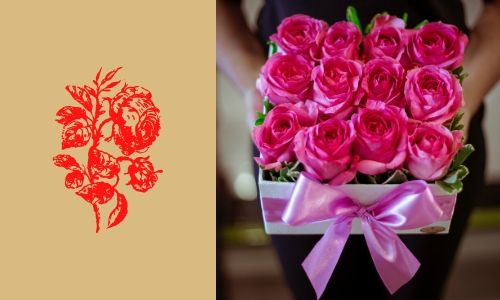 1. Bellissimo fiore in una scatola