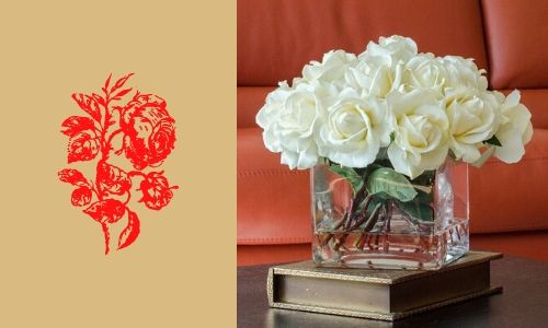 4. Disposizione dei fiori in vaso di vetro