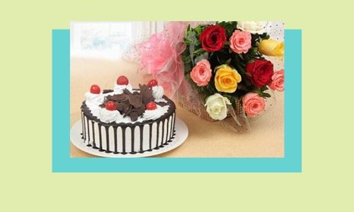 5. Regalo combinato fiore e torta