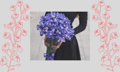 6. Il bouquet di iris blu