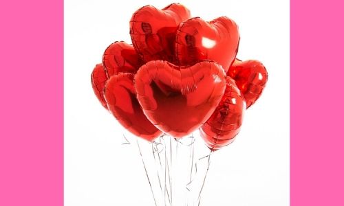 5) Palloncini a forma di cuore