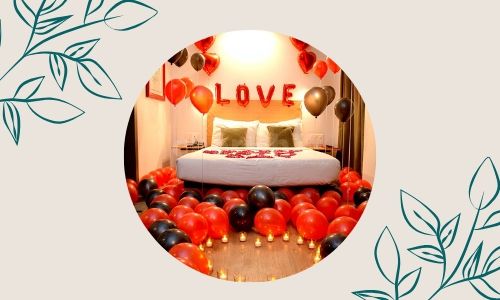 4. Palloncini romantici e decorazioni di candele