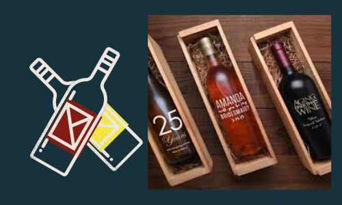 4. Bottiglie di vino incise