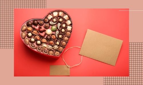 5. Scatola di cioccolatini con un messaggio