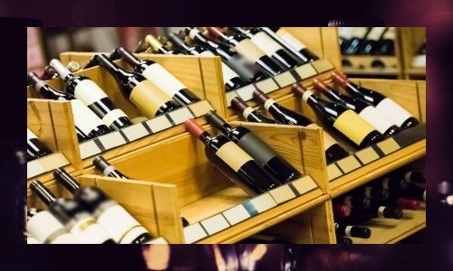 6. Portabottiglie per vino da cinque bottiglie