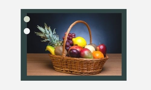 6. Cesto di frutta sano