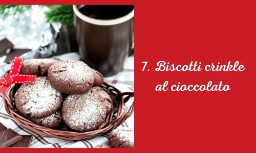 7. Biscotti crinkle al cioccolato