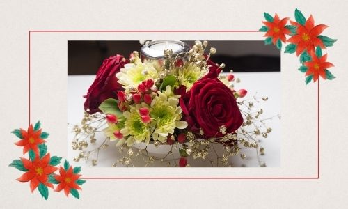 5. Rose di Natale per la decorazione della tavola