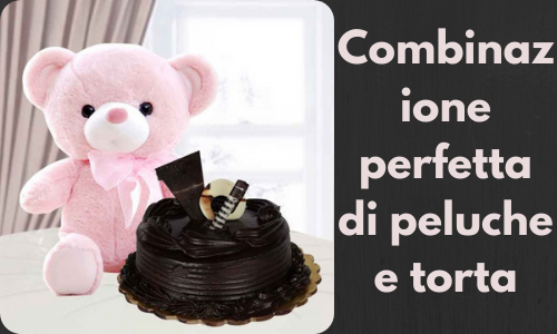 Combinazione perfetta di peluche e torta