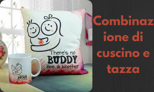 Combinazione di cuscino e tazza