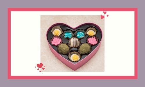 3. Scatola di cioccolatini a forma di cuore