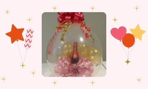 4. Palloncini pieni, candele e vino