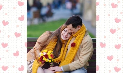 3) Bouquet di fiori romantico con "Ti amo"