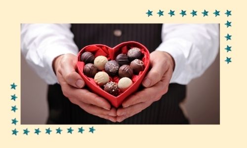 7. Scatola di cioccolatini felice anniversario