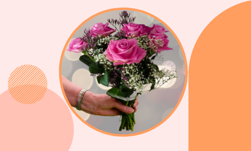 Dai un mazzo di fiori con orgoglio