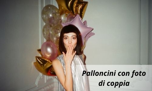 Palloncini con foto di coppia