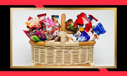Cesto regalo di caramelle