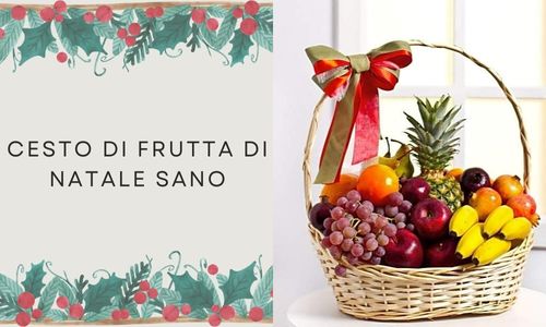 Cesto di frutta di Natale sano