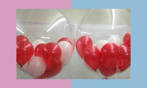 5. Palloncini cuore pieno di palloncino bolla