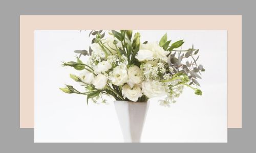 5. Fiore bianco e vaso bianco